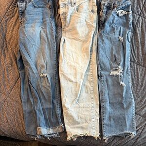 Universal Thread Blue and Gray Boyfriend Jeans